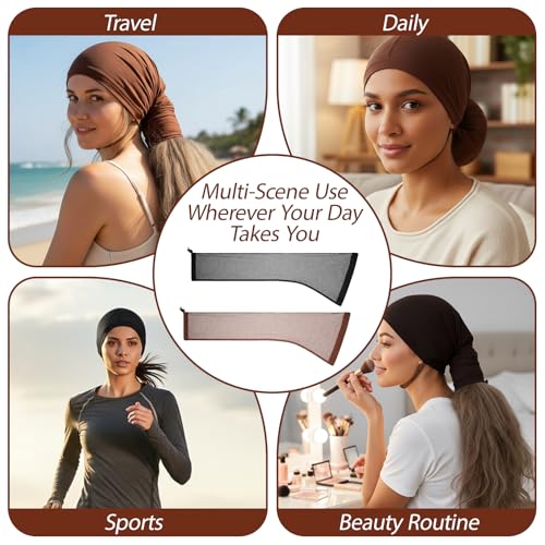 Hadnves 2 PCS Extra Long Hair Weave Sleeve Stretchy Mesh Wig Cap for Locs