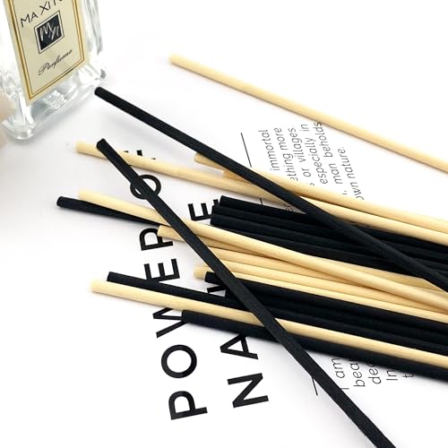 100 PCS Reed Diffuser Sticks for Essential Oils - Natural & Black