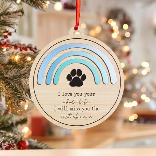 Paw Print Ornament for Dogs & Cats - Personalized Pet Memorial Gift