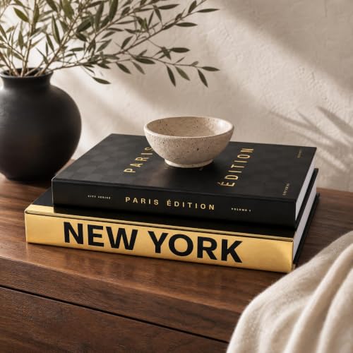 Decorative Book Set - 2 Luxury Boxes for Coffee Table & Shelf Decor