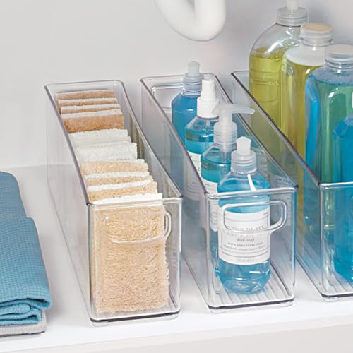 iDesign Clear Stackable Storage Bin 16x4x5 - Versatile Organizer