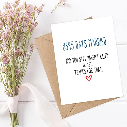 Funny 25th Anniversary Card - 5x7 Inches, Premium Keepsake