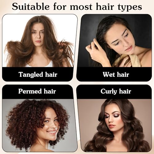Neyauo 3-Row Hair Styling Comb Set with Rat Tail (2 Pcs)