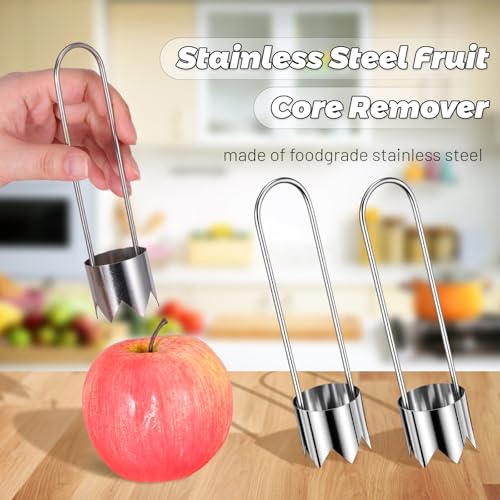 JJUNW Stainless Steel Apple Corer & Vegetable Slicer Tool (2Pcs)