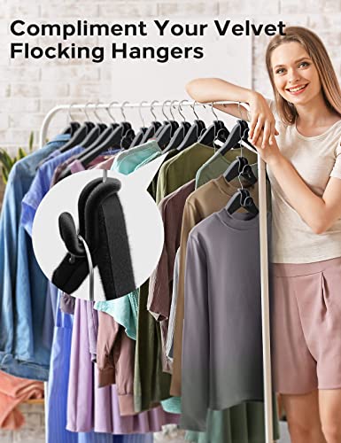 Velvet Space Saver Hanger Connectors - Cascading Clothes Hanger Extenders