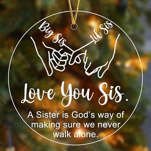 Sister Christmas Ornament 2025 - Acrylic Gift for Sisters