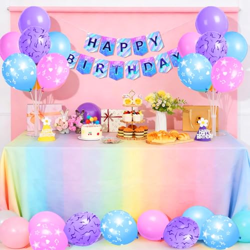 Korean Pop Themed Party Balloons - 24 Pack Latex Decorations for Birthdays