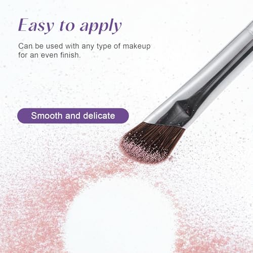 Sorcristy 5 Pack Angled Eyeliner and Eyebrow Brush Set for Precision Makeup