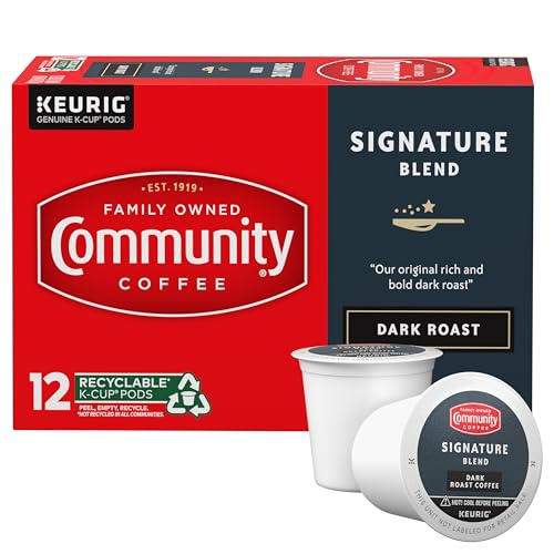Community Coffee Signature Blend Dark Roast K-Cup Pods, 12 Count