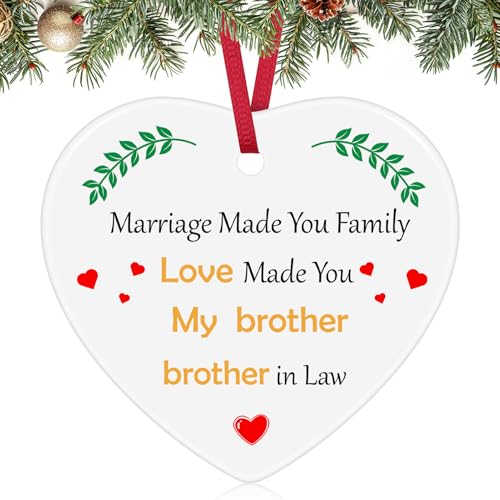 Ceramic Christmas Ornament for Brother-in-Law - Unique Gift