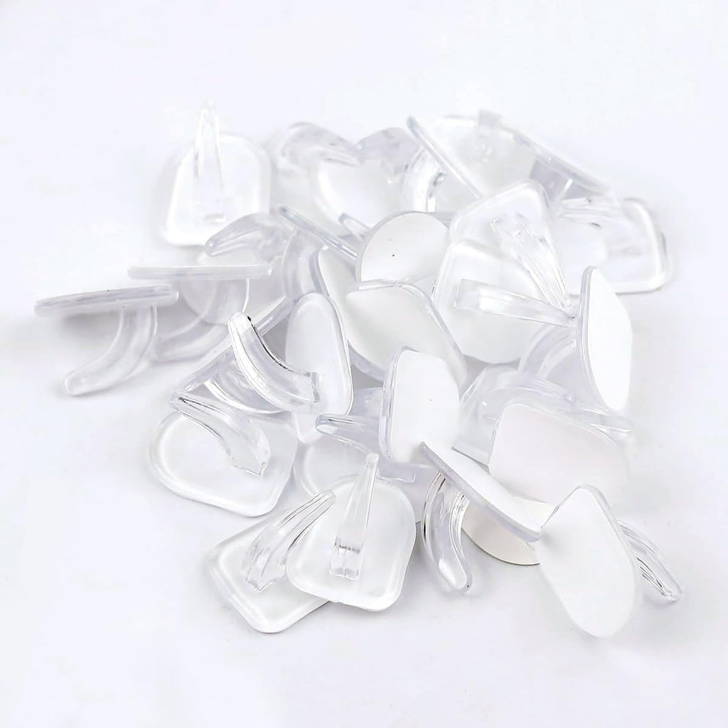 Skiennix Clear Adhesive Wall Hooks - 36 Pieces of Transparent Sticky Hooks for Seamless Hanging in Any Room