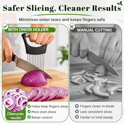Hydro2Go Stainless Steel Onion Slicer with Protective Cover