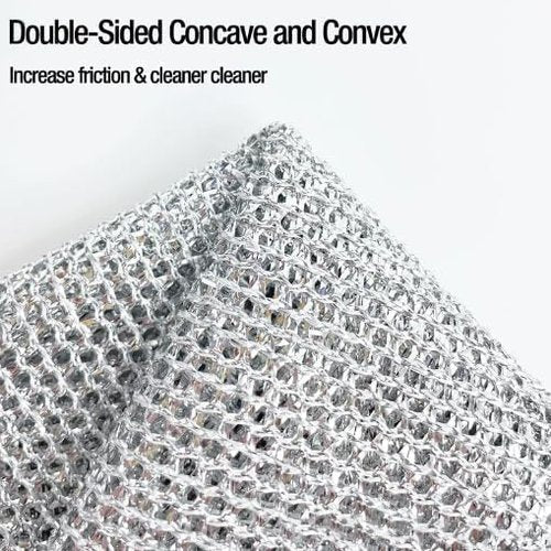 10 PCS Multipurpose Wire Dishwashing Rags, Multifunctional Non-Scratch Wire Dishcloth for Wet and Dry, Scrubs and Cleans for Dishes