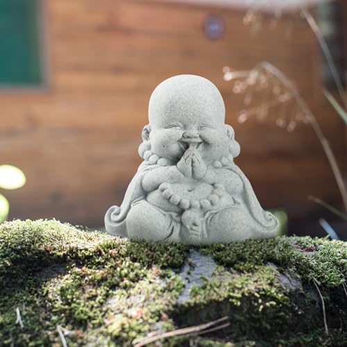 Zen Monk Buddha Statue - Sandstone Prayer Figurine for Home Decor