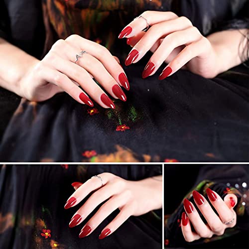 Furimuk Red Chrome Nail Powder - 2 Jars Metallic Mirror Effect Pigment Dust