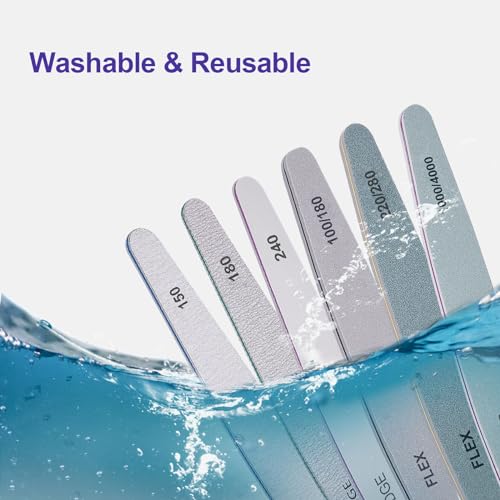 HomeyEra Professional Nail File and Buffer Set - 6 Pcs Multigrit Kit