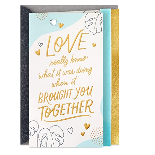 Hallmark Wedding Card for Couple with Gemstone Heart