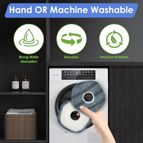 Eufy X10 Pro Omni Mop Pads - 3 Pack Washable Microfiber Refills