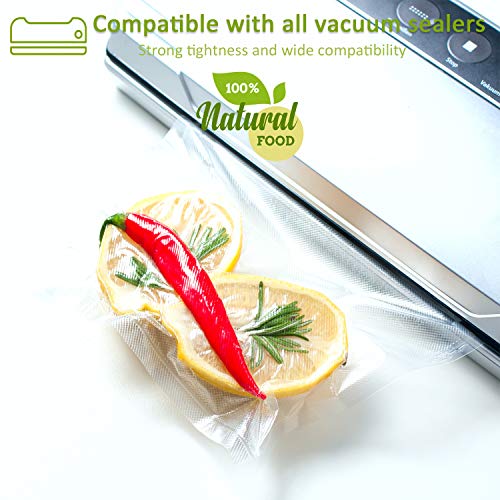 6 Pack 11"x20'(3Rolls) and 8"x20' (3Rolls)Thickened Vacuum Sealer Bags , Smell-Proof, Puncture Prevention, Heavy duty for POTANE, Food Saver, Great for Vacuum storage,Meal Prep or Sous Vide