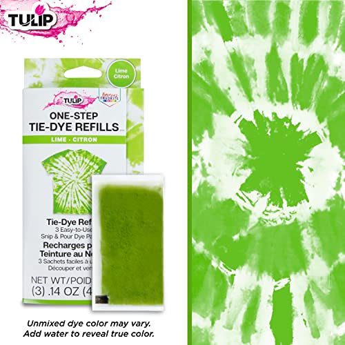 Tulip One-Step Tie-Dye Refill Kit - Lime Green - 3 Fabric Dye Packets