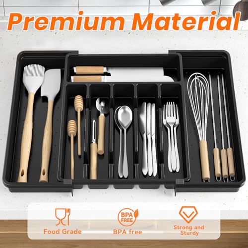RoomHacks Expandable Silverware Organizer, Adjustable Kitchen Drawer Tray