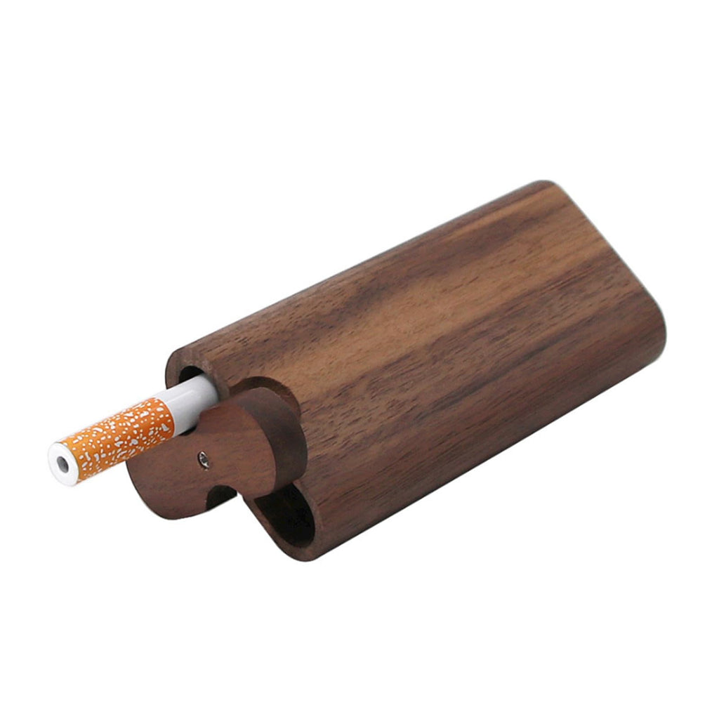 MXZFFF One Hitter Box,Handmade Wooden Storage Box,Portable Storage Box,Natural Decorative Box with Lid, For DIY Handmade Art Decorations,Souvenir,Gift (Walnut)
