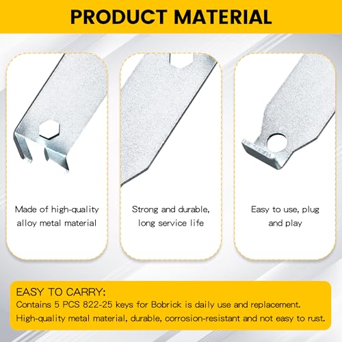 5-Pack Bobrick B2740 Toilet Paper Dispenser Key 822-25