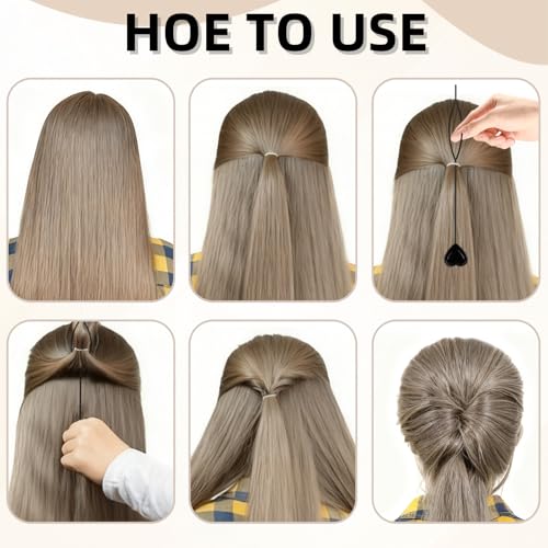 15 Pcs Quick Hair Beader Tool Set Flexible French Braid Loop Stylist