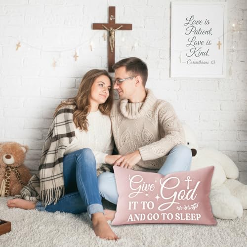 Give It to God Pillow Cover - 12x20 Inch Flannel Cushion Case