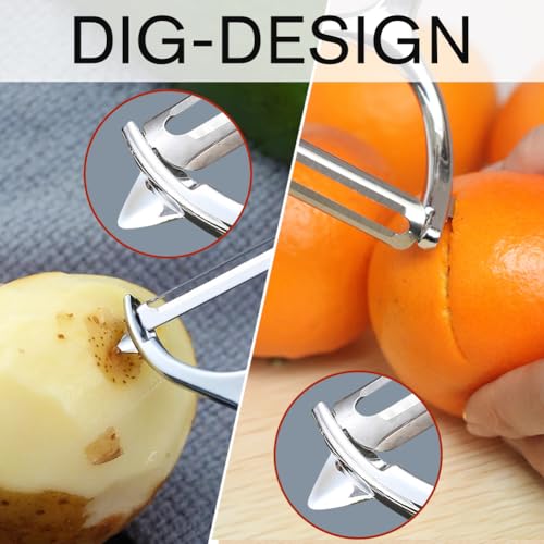 Y-Shaped Vegetable Peeler with Ergonomic Grip - 1 Pack