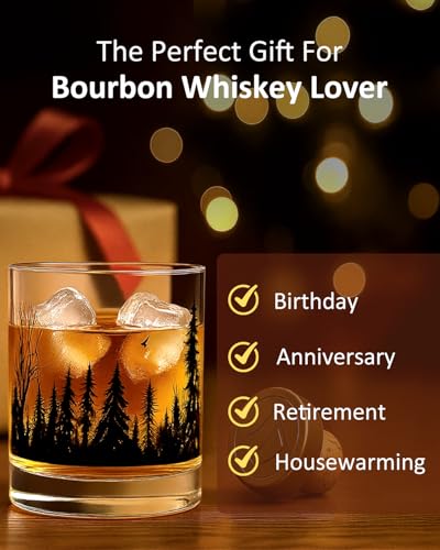 4 Pack Whiskey Glasses Set of 4, 11oz Bourbon & Cocktail Drinking Glasses
