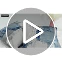 Emvency Abstract Blue & Gray Throw Pillow Covers, 18x18 Inch, Set of 2