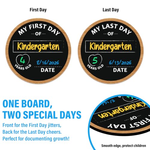 My First Day of School Double-Sided Reusable Sign – Kindergarten & Preschool Photo Prop