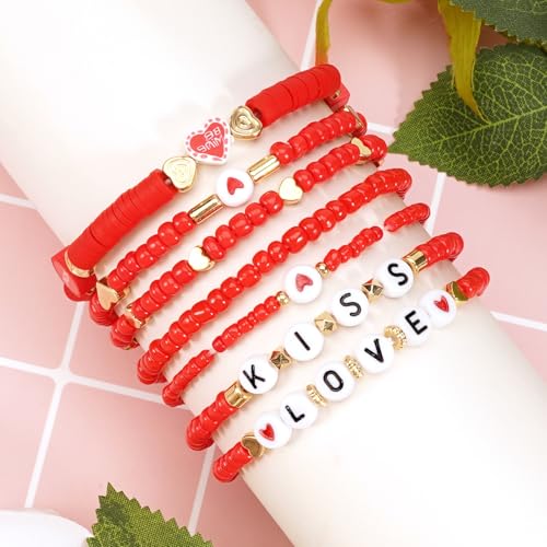 USA Flag Heishi Bracelets - Valentine's Day, St. Patrick's & More