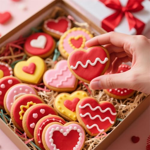 Stainless Steel Heart Cookie Cutter Set - 9 Pieces for Valentine's Day