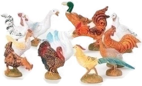 Fontanini by Roman - 5-Inch Barnyard Birds Nativity Animal Set - Hand-Sculpted & Painted in Italy | Christmas Decor