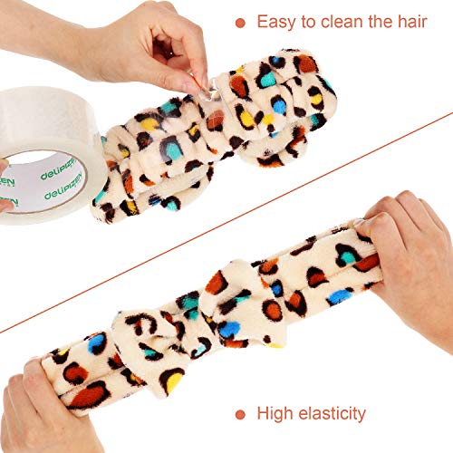 Hicarer 3 Pcs Soft Microfiber Bowtie Spa Headband for Face Wash