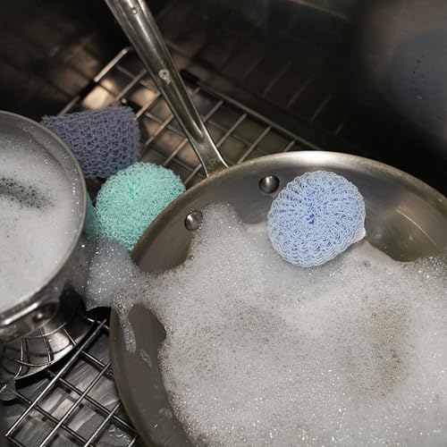 Fox Run Mesh Dish Scrubber Set of 3 Multicolor Polyester Kitchen Cleaners