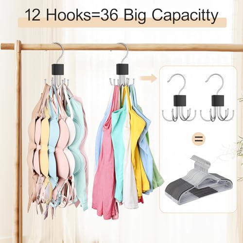 2 Pack Bra Hanger with 36 Hook Capacity – Closet Organizer