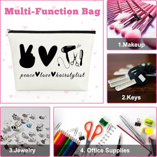 Hairstylist Makeup Bag Cotton Linen Cosmetic Pouch Gift
