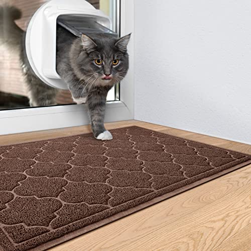 LuxStep Low-Profile Non-Slip Door Mat 17" x 30" - Durable Dirt Trap