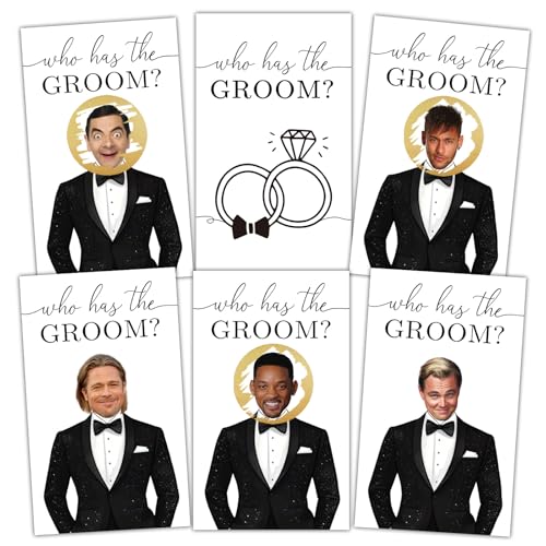 Who Has the Groom Scratch Off Game - Bridal Shower Fun for 41 Guests (Black03)