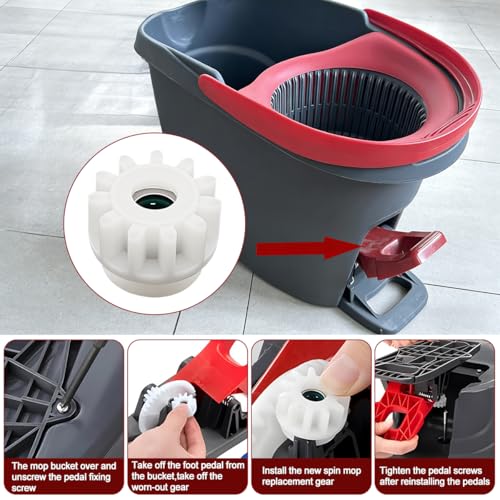 Spin Mop Bucket Pedal Bearing Replacement Gear - Universal Fit