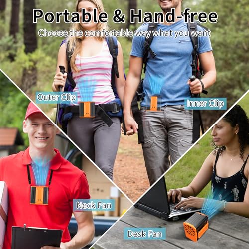 AOJLZF Portable Waist Fan F13-10000mAh - 4-Speed Hands-Free Neck Fan