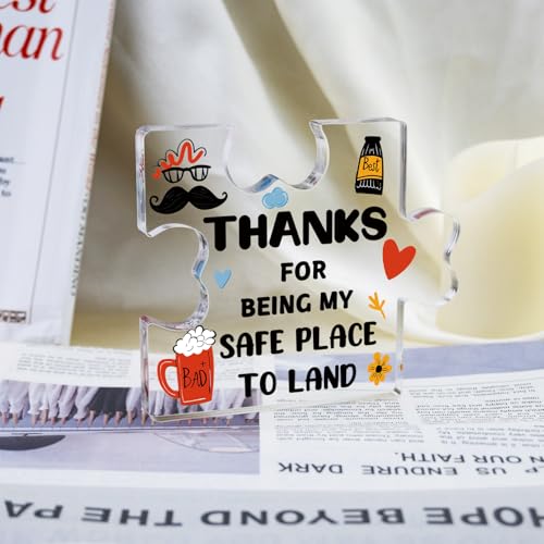 Sentimental Acrylic Keepsake Plaque for Dad - 10cm Gift