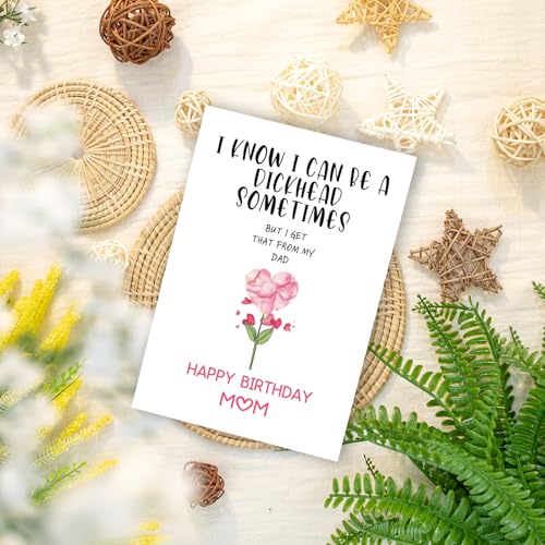 Funny Birthday Card for Mom or Stepmom - Hilarious Gift