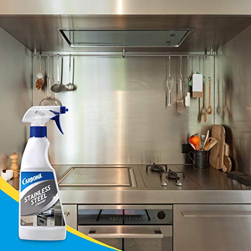 Carbona Stainless Steel Cleaner - 16.8 Fl Oz Streak-Free Home Appliance Cleaning