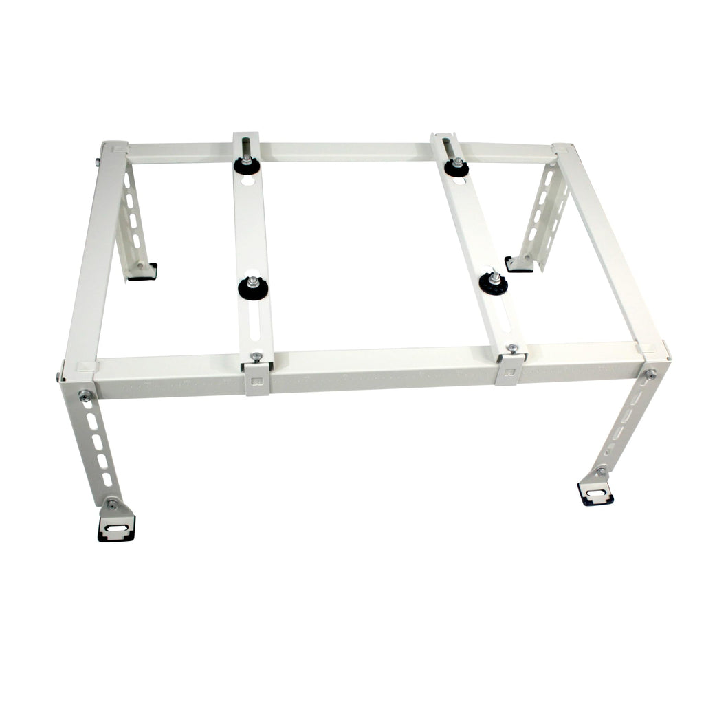 Mini Split Stand Ground Mounting Bracket Pad for 9,000-24,000BTU AC/Heating System/Ductless Air Conditioner,Anti-Vibration Heavy-Duty Vibration Absorber Condenser Adjustable Base 400LBS Load Capacity