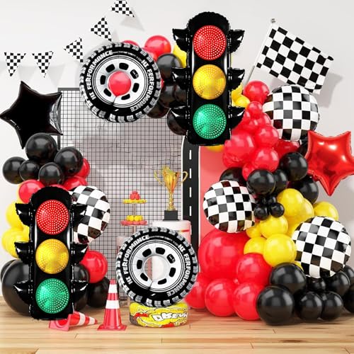 Traffic Light Balloons for Racing Party Decorations - 2 Pack