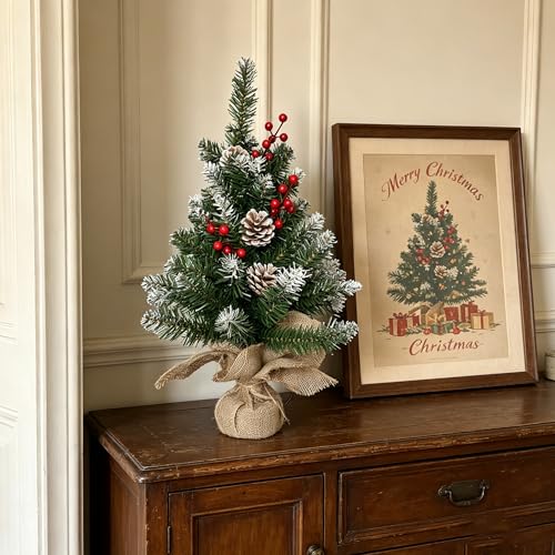 24 Inch Artificial Christmas Tree for Home and Office Decor